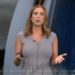 Stephanie Abrams’s grey v-neck dress on CBS Mornings