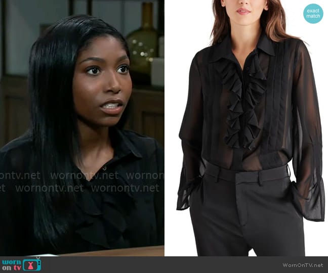 Steve Madden Aurora Top worn by Trina Robinson (Tabyana Ali) on General Hospital