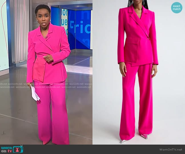 Stine Goya Amena Blazer and Timo Pants worn by Zinhle Essamuah on NBC News Daily