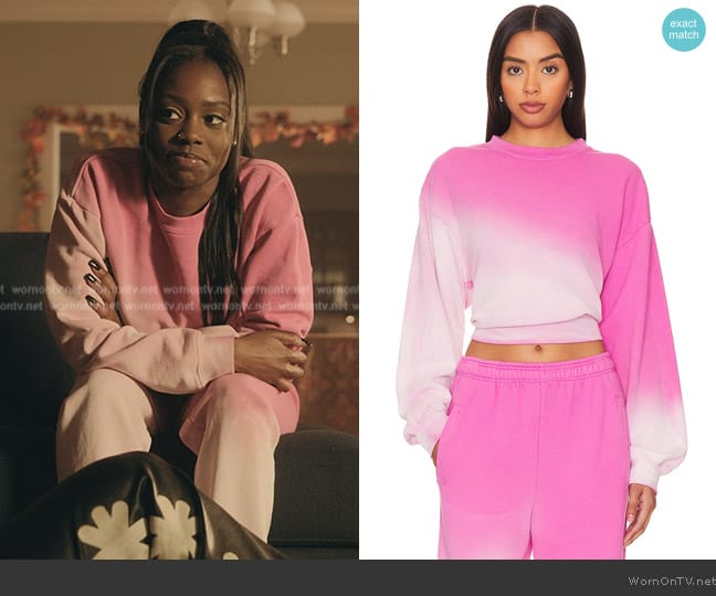 Kiesha’s pink ombre sweatpants on The Chi