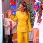 Sunny’s yellow leather suit on The View