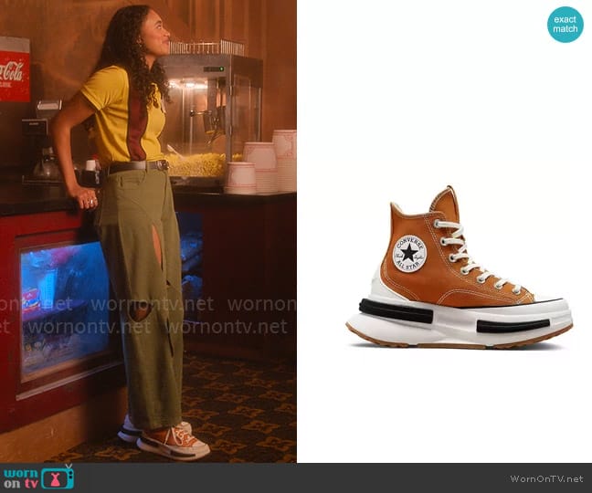 Converse Run Star Legacy Hi sneakers in orange worn by Tabitha 'Tabby' Hayworth (Chandler Kinney) on Pretty Little Liars Original Sin