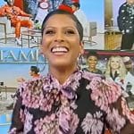 Tamron’s floral print top and pants on Tamron Hall Show