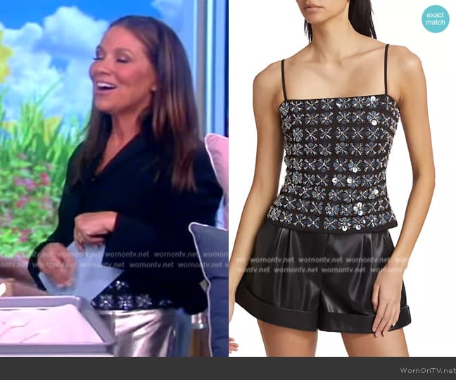 Tanya Taylor Ivy Sequined Top worn by Gretta Monahan on The View