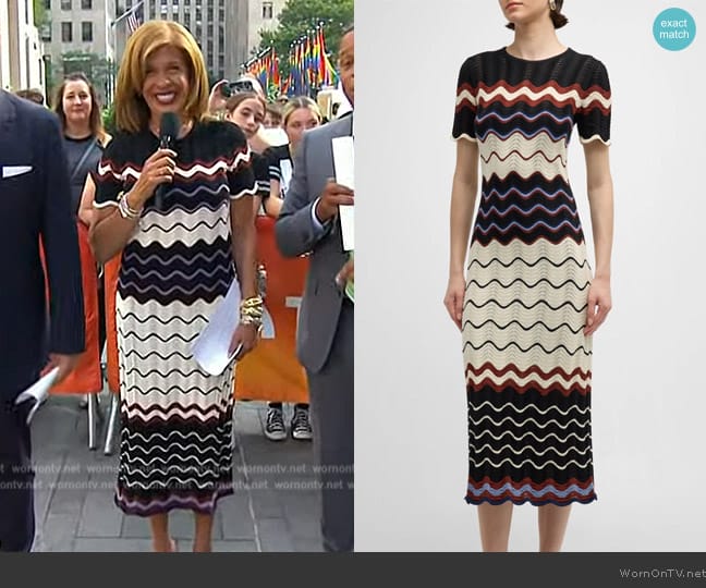 Tanya Taylor Leighton Knit Dress worn by Hoda Kotb on Today