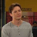 Tate’s grey ribbed henley on Days of our Lives