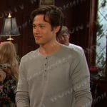 Tate’s grey ribbed henley on Days of our Lives