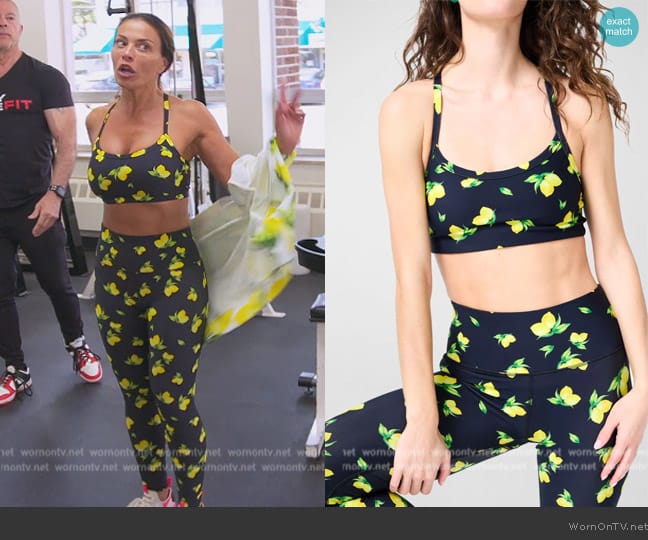 Terez Lemon Spritz DuoKnit Y-Back Bralette worn by Dolores Catania on The Real Housewives of New Jersey