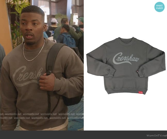 The Marathon Clothing Crenshaw Crewneck worn by Spencer James (Daniel Ezra) on All American