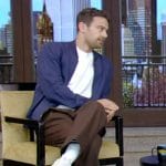 Theo James’s sneakers on Live with Kelly and Mark