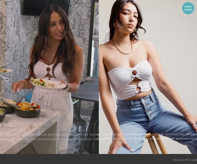 Tobi Bandits Crop Top worn by Melissa Gorga on The Real Housewives of New Jersey