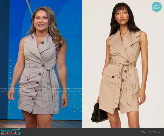 Toccin Trench Wrap Dress worn by Ginger Zee on Good Morning America