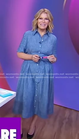 Tory’s chambray belted shirtdress on Good Morning America