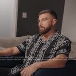 Travis Kelce’s black bandana print shirt on Good Morning America