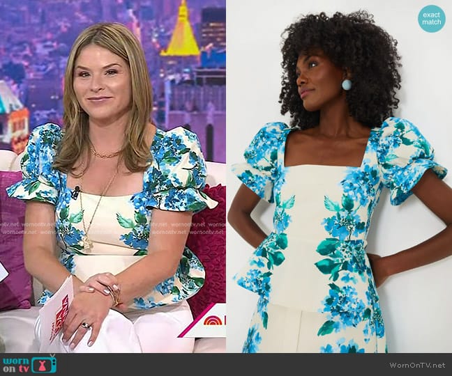 Tuckernuck Monica Top in Water's Edge Hydrangea worn by Jenna Bush Hager on Today