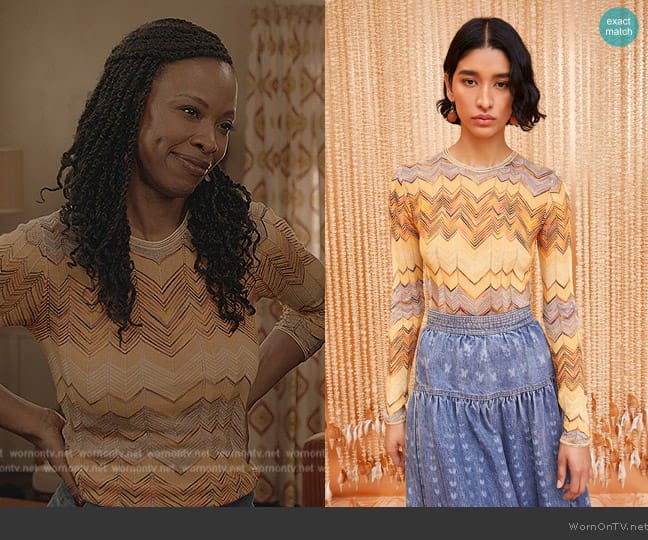 Ulla Johnson Nessa Pullover worn by Grace James (Karimah Westbrook) on All American