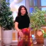 Ana’s floral print metallic skirt on The View