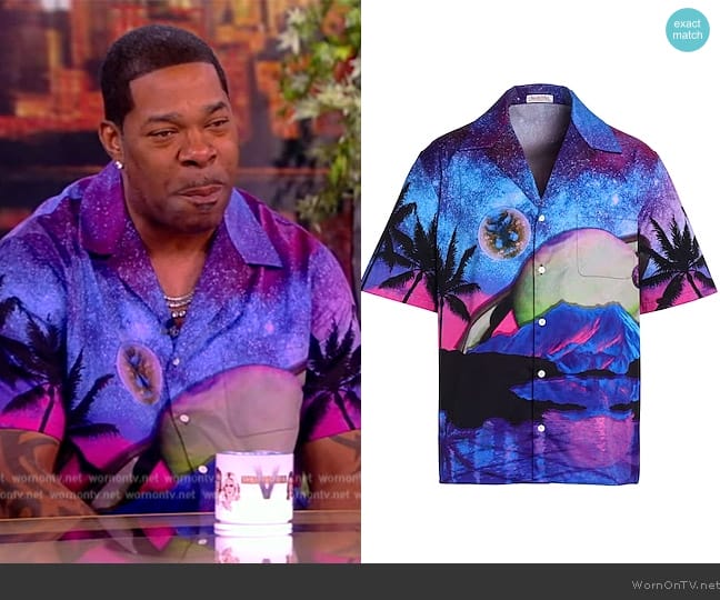 Valentino Patterned Shirt worn by Busta Rhymes on The View