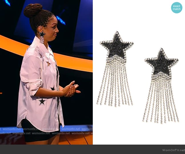 Venessa Arizaga Art Star Earrings worn by Corinne Foxx on Beat Shazam