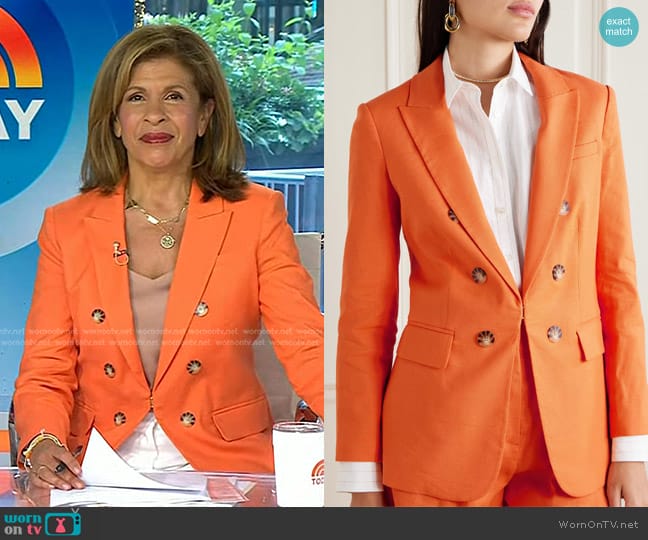 Veronica Beard Bexley Linen Blend Dickey Jacket worn by Hoda Kotb on Today