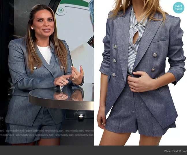 Veronica Beard Miller Dickey Jacket worn by Carolina Bermudez on E! News