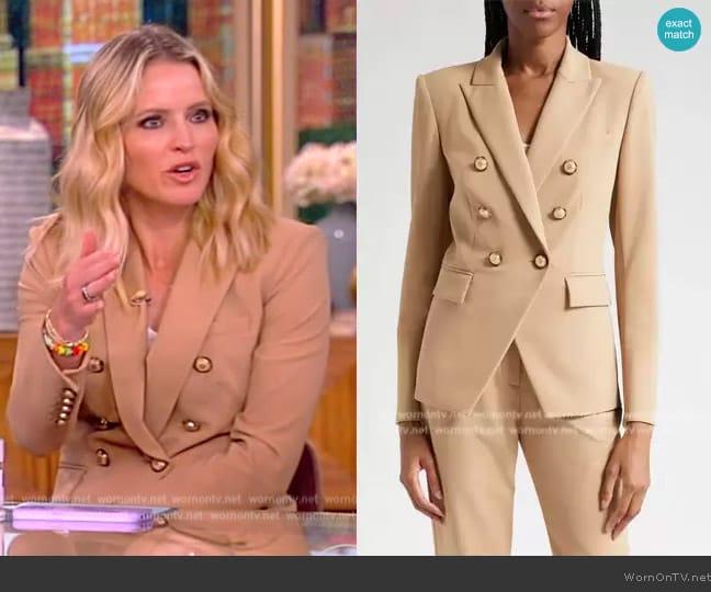 Veronica Beard Miller Double Breasted Dickey Jacket worn by Sara Haines on The View