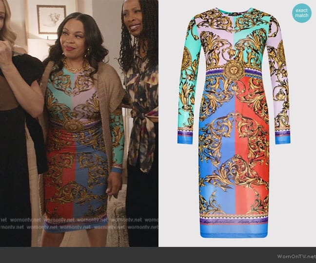 Versace Jeans Couture Midi Dress worn by Denise (Alexis Fields) on All American