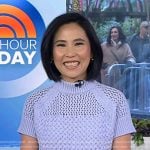 Vicky’s blue open knit sweater on Today