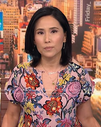 WornOnTV: Vicky’s pink floral top on NBC News Daily | Vicky Nguyen ...