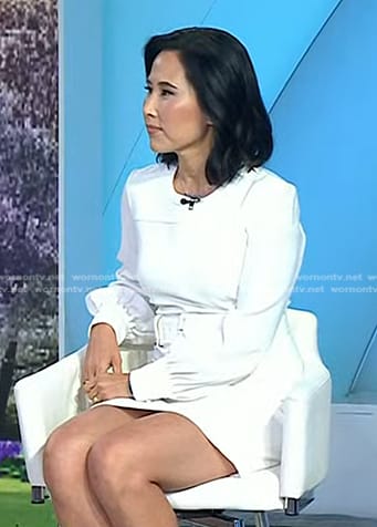 Vicky’s white belted mini dress on Today