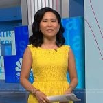 Vicky’s yellow sleeveless lace dress on Today