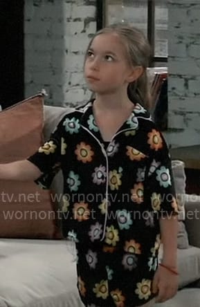 Violet's flower print pajamas on General Hospital