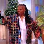 Whoopi’s multicolored crochet jacket on The View