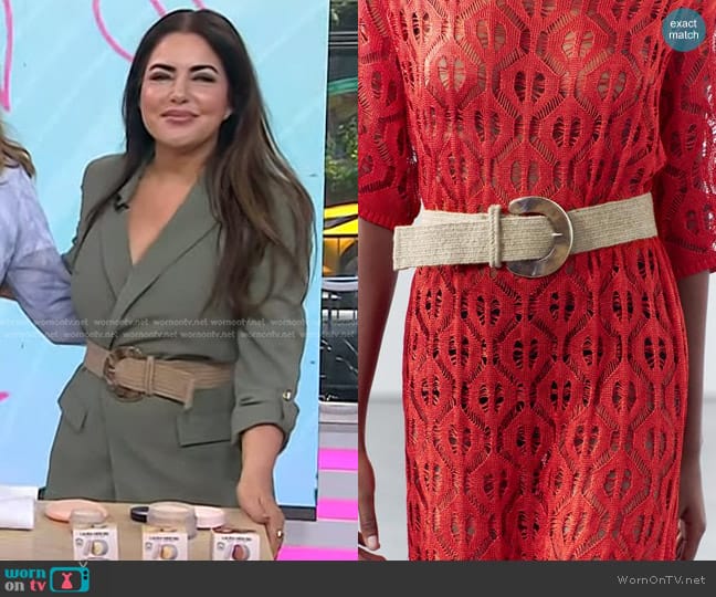 Zara Acetate Effect Buckle Belt worn by Bobbie Thomas on Today