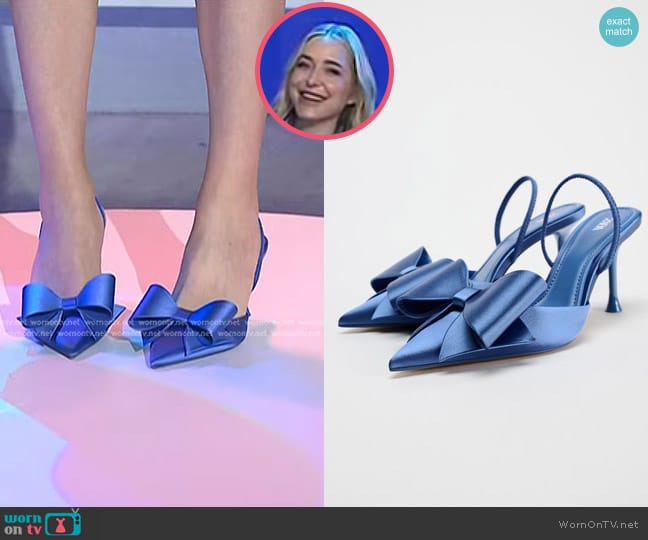 Zara Satin Effect High Heel Shoes worn by Jenny Mollen on Today