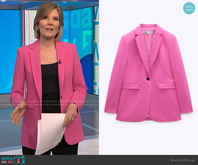 Zara Tailored Blazer worn by Kate Snow on NBC News Daily