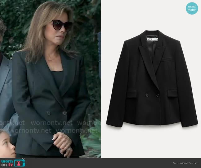 Zara Tailored Blazer worn by Alexis Davis (Nancy Lee Grahn) on General Hospital