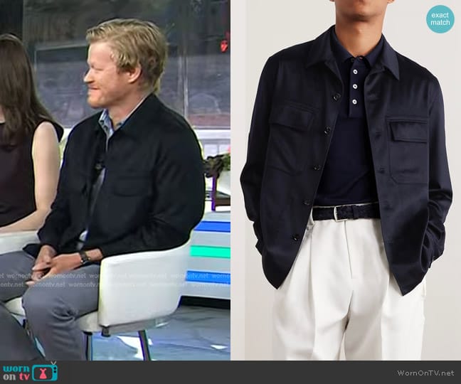 Zegna Oasi Cashmere Overshirt worn by Jesse Plemons on Today