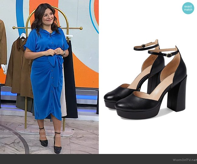 27 Edit Naturalizer Giovanna Ankle Strap Platform Pump worn by Adrianna Barrionuevo Brach on Today