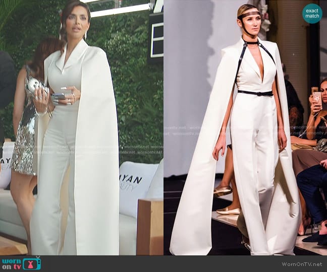 Aavva Cape Jumpsuit worn by Sara Al Madani (Sara Al Madani) on The Real Housewives of Dubai