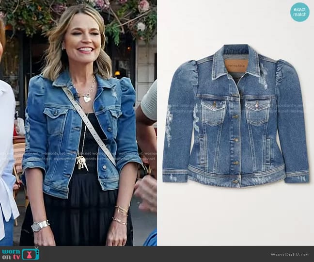 Retrofete Ada Denim Jacket worn by Savannah Guthrie on Today