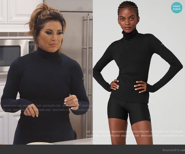  Alosoft Refine Turtleneck Alo Yoga worn by Emily Simpson on The Real Housewives of Orange County