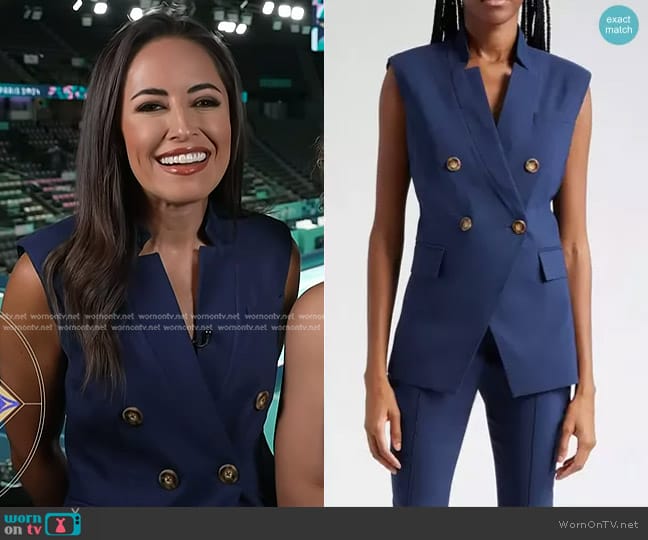 Veronica Beard Amika Double Breasted Vest worn by Kaylee Hartung on Today