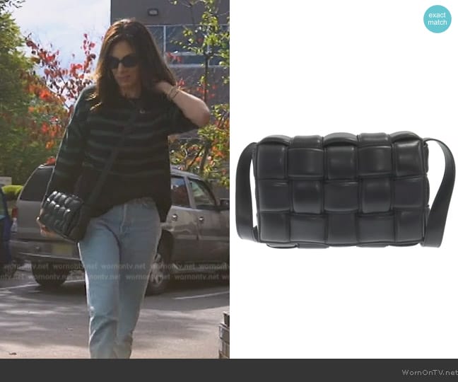 Bottega Veneta Padded Cassette Crossbody Bag worn by Jen Fesler on The Real Housewives of New Jersey