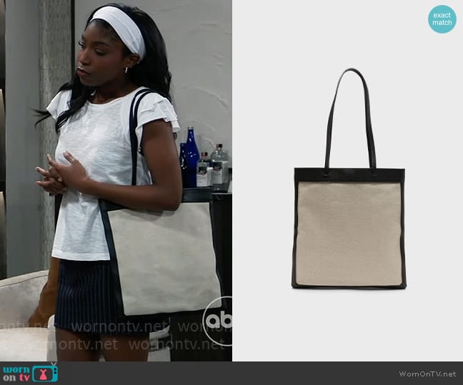 Banana Republic Effortless Tote worn by Trina Robinson (Tabyana Ali) on General Hospital