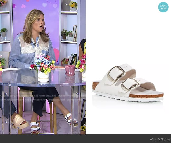 Birkenstock Arizona Big Buckle Slide Sandals worn by Jenna Bush Hager on Today