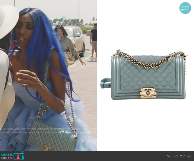 Chanel Calfskin Quilted Body Bag worn by Chanel Ayan (Chanel Ayan) on The Real Housewives of Dubai