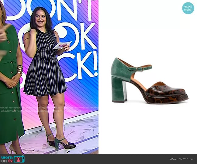 Chie Mihara Patent Leather Pumps worn by Donna Farizan on Today