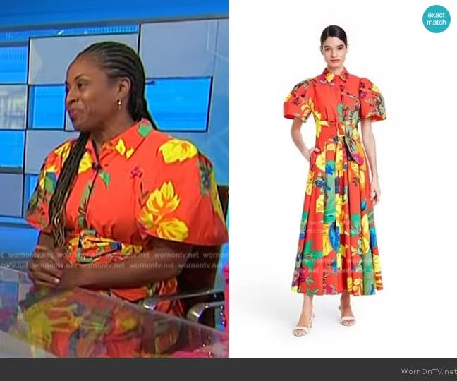 Christopher John Rogers Floral Maxi Dress worn by Dr Kameelah Phillips on NBC News Daily