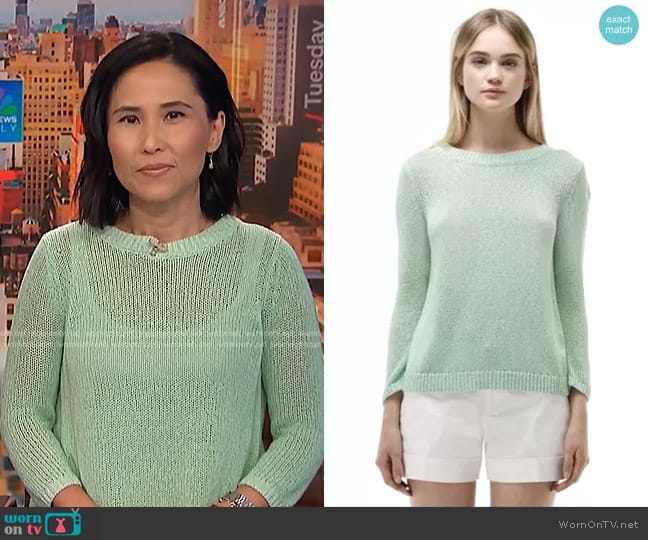 Club Monaco Jocelyn Sweater worn by Vicky Nguyen on NBC News Daily